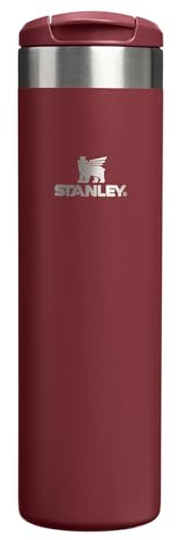 Stanley AeroLight Transit Bottle 20 oz | Locking Drink Through Lid | Leak Resistant Water Bottle or Coffee Travel Mug | Lightweight Insulated Stainless Steel | BPA-Free | Cranberry