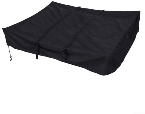 Auto-Dachzelt-Abdeckung, Oxford-Gewebe, Wetterschutz, Camping, Unterschlupf, Aufbewahrungsabdeckung, schwarz, mit Tragetasche (schwarz)
