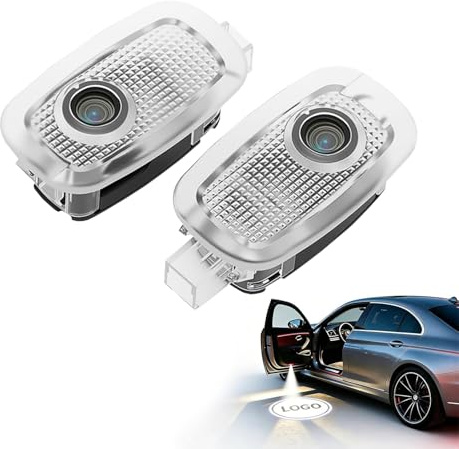 Flydida 2 pezzi porta auto LED proiettore luce logo, illuminazione entry-level accessori Mercedes compatibile con classe S W221 2008-2013 illuminazione sottoscocca