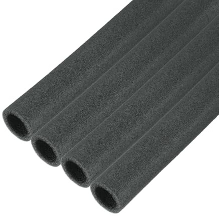 QUARKZMAN 4 Stück Rohrisolierung 25mm 1 Zoll ID 35mm OD 2ft Schwarz | Schaumrohr Rohrisolierung, Frostschutz, Für Kupferrohr