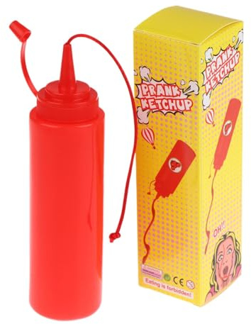 Funny Prank Ketchup Bottles Practical Jokes Tomato Sauce Prank Adult Kids Cool Toys Frightening Items Fake Ketchup Surprise Gift