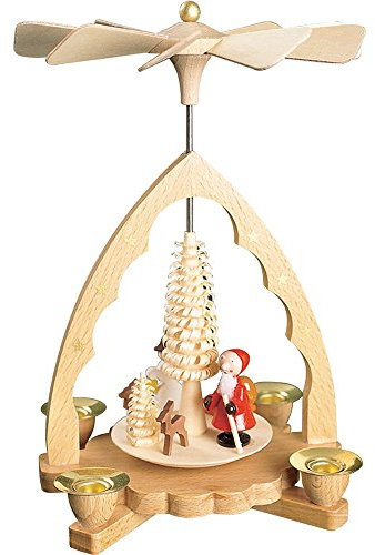 Richard Glässer Erzgebirgspyramide Nikolaus 19cm Erzgebirge