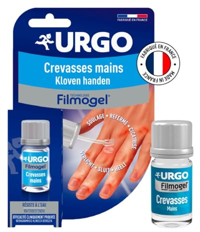 Urgo - Filmogel Crevasses Mains - Film protecteur résistant à l'eau - Soulage, referme et cicatrise - Application précise grâce à la spatule - 3,25ml