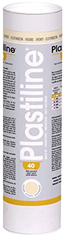 Plastilina 1140T - Tubo di plastilina - Pasta modellabile, alta precisione - Modellare, scolpire, plasmare - durezza 40 (molto morbida) - 1 kg - Colore avorio. Prodotto in Francia