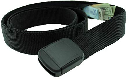 Thomas Bates Big and Tall Hiker Money Belt (Black)