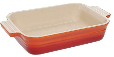 LE CREUSET Stoneware Shallow Rectangular Dish, 18 cm - Volcanic