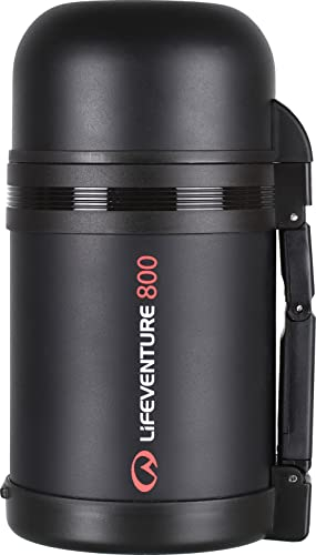 Lifeventure Double Walled Thermally Induced Widemouth Vacuum Flask for Food Or Drink - Hot for Up to 8 Hours, Cold for 12 Hours - 800ml, Dark Grey