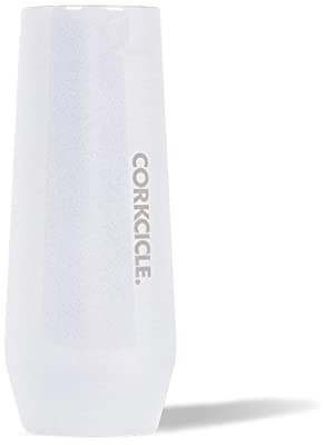 Corkcicle Origins Stemless Champagne Flute - Triple Insulated Stainless Steel Travel Glass for Sparkling Wine & Prosecco - 220ml/7oz - Sparkle Unicorn Magic