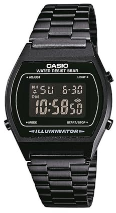 Casio Herren Iconic Vintage Collection B640WB-1B Digital Quarz Gummi 50m Wasserdicht