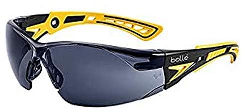 Bollé RUSHPPSFY Verres platine anti-rayures et antibuée, noir/jaune/gris