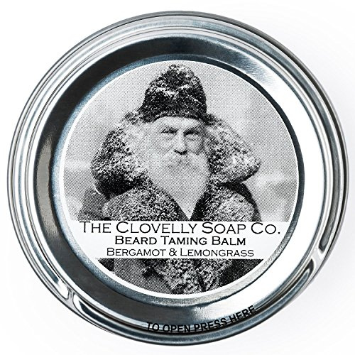 Clovelly Soap Co Natürlich handgemachter Bartbalsam Bergamotte und Zitronengras 40g Dose