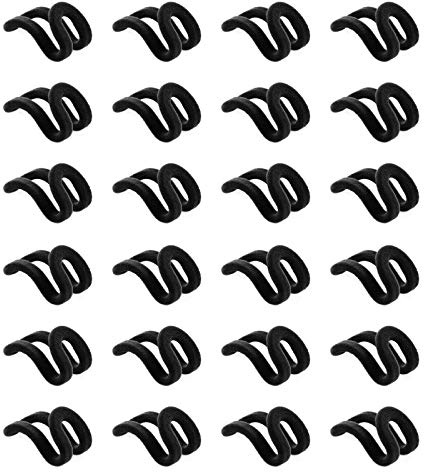 Kleiderbügel Verbinder,24 PCS Mini Haken für Kleiderbügel rutschfeste Kleiderbügel Organizer Kleiderständer Platzsparende Kleiderbügel für Kleiderschrank Badezimmer Schwarz