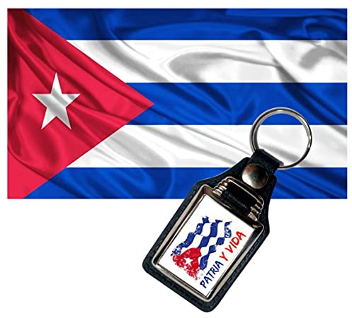 Bandera de Cuba 150x90cms con Llavero de Regalo.
