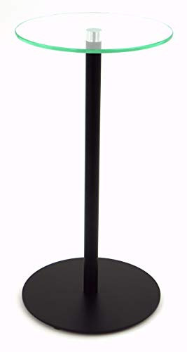 freeroom24 Mesa auxiliar, mesa de flores, columna decorativa, en negro mate, diámetro de 20 cm, diferentes alturas (20 cm, 40)