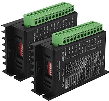 OUYZGIA Schrittmotortreiber TB6600 4A 9-42V 32 Segmente 2PCS | Passt zu 42/57/86 Schrittmotoren, kompatibel mit 2- und 4-Phasen Motoren für Heim-CNC