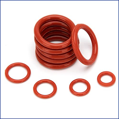 xiaghua369 150 Stück 225 Stück PCP Paintball Silikon VMQ Dichtung O-Ringe OD 6mm-35mm CS 1mm 1,5mm 1,9mm 2,4mm 3,1mm Rote Dichtung Ersatz S11 (Farbe: HG014 x1)