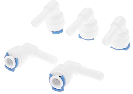 Osmosi Inversa In Plastica 5pcs Ro. Raccordi For Tubi Del Gomito Dell'acqua 1/4 od, For Connettore Del Purificatore Del Purificatore Dell'acqua Del Tubo Flessibile Connettore Di Accoppiamento Rapido