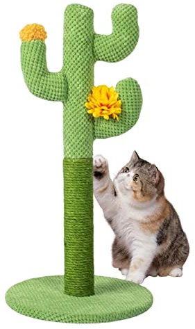 Steadybombb Arbre à Chat Cactus | Pet Products Griffoir pour Chat en Forme de Cactus | Griffoir et griffoirs pour Chats et Chatons d'intérieur à Haute stabilité et robustesse