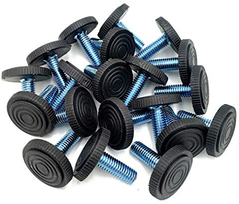 Enborpe Möbel-Nivellierfüße, verstellbare Möbelfüße, rutschfest, M8-Gewinde zum Einschrauben, für Tisch, Stuhl, Schrank, Sockel-Durchmesser 27 mm, 20 Stück