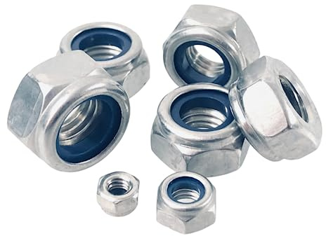 Stoppmuttern Sicherungsmuttern DIN 985 Edelstahl A4 V4A M5-M12 | Sechskantmuttern, Schraubenmutter, M5 M6 M8 M10 M12, EHK