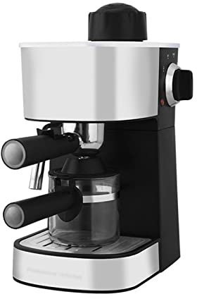 VVHUDA Macchina da caffè espresso con montalatte, lancia vapore e cappuccinatore per uso domestico 800 W nero small gift