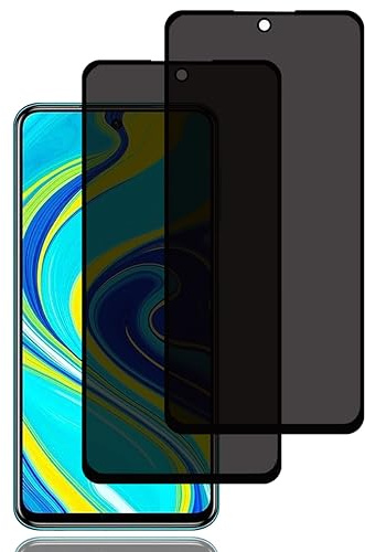 Protector Pantalla de Privacidad para Xiaomi Redmi Note 9S/Redmi Note 9 Pro | [2 Piezas] Cristal Vidrio Templado Antiespia para Xiaomi Redmi Note 9S/Redmi Note 9 Pro,Dureza 9H,Sin Burbujas,Anti-Rasguños