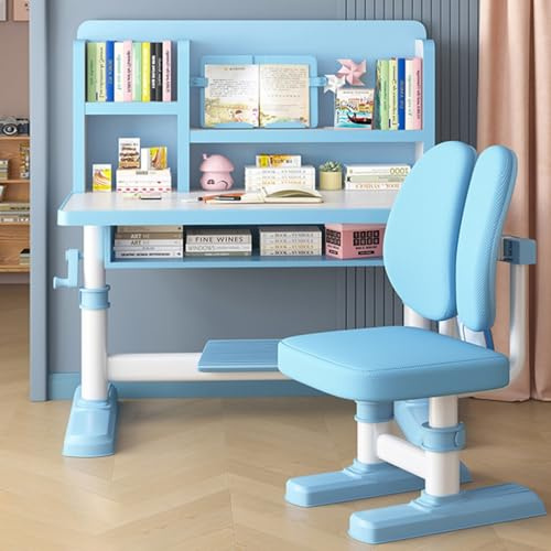 Kinderschreibtisch Höhenverstellbar, Schülerschreibtisch Jugendschreibtisch, Schreibtisch Set Für Kinder Mit Stuhl Und Schublade, Für 3-18 Jährige Jungs & Mädchen Erwachsene ( Color : /Blue B , Size :