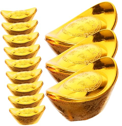 WOFASHPURET 12st Pralinenschachtel Aus Barren Chinesische Geschenkboxen Yuan-shui-ornament Chinesische Neujahrs-süßigkeitenschachtel Reichtum Barren Drinnen Süßigkeiten Box Plastik