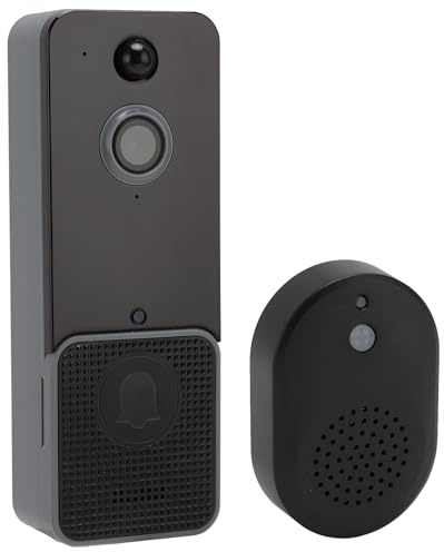 PUSOKEI Wireless Video Doorbell, 2.4/5G WIFI Video Doorbell Camera with Chime, PIR Motion Detection, IR Night Vision, 2 Way Audio, Voice Changer, Multi User Sharing, Cloud Storage