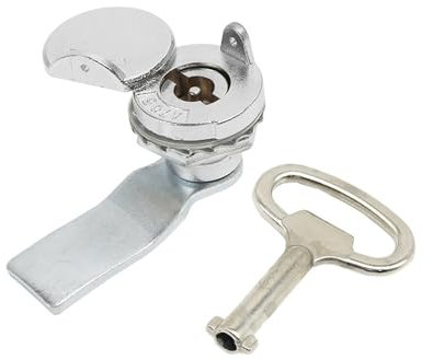 MS705-3A Turn-Zunge-Schloss, Eisenschrank-Schaltkasten, zylindrisches Schloss mit Abdeckung, Dreieck-Schloss, Schlüssel, Schranktürschloss, 1 Stück(Triangle lock)