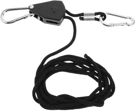 KITANDOVE Seil Und Haken Verstellbarer Seilclip-aufhänger 2 M Lang 1/8 Zoll Mit Ratschen-flaschenzugsystem Für Innenbereich Und Campingausrüstung
