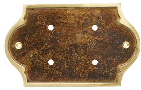 L'ARTISTICA F.LLI PERINCIOLI | Targa Portanumeri in Ottone Sede per 2, Targa Portanumeri in Ottone per Composizione Numeri Civici, 12x19,5cm