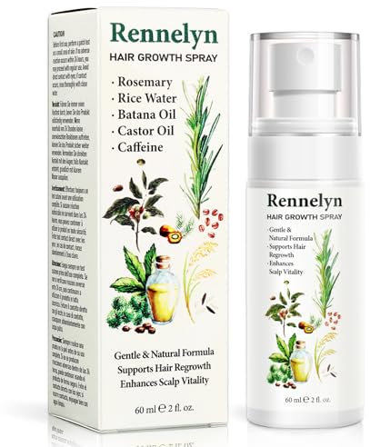 Natural Hair Growth Oil Spray: Rosemary Castor Batana Oil with Rice Water Lotion for Hair Growth and Thickening, 60 mL – Hair Loss Treatment For Women