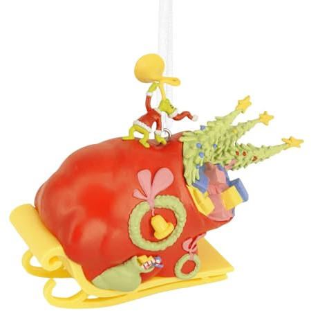 Hallmark Dr. Seuss's Grinch Christmas Ornament (Grinch on Sleigh)