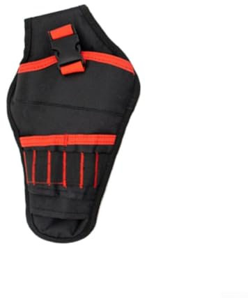 Fondina per trapano resistente con custodia per punte per una gestione semplificata degli utensili (nero con giallo)