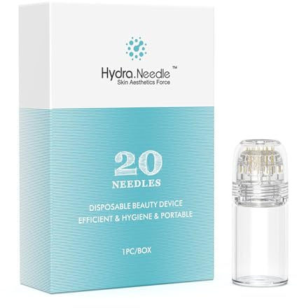 Hydra. Nål utan serum mikroneedling 20 stift Derma stämpel längd 1,5 mm för anti-åldrande hudvård, läppar, hår- och skäggväxtstimulering, titanmaterial (1,5 mm, 20 stift)