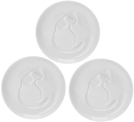 Alipis 3pezzi Piattino in Piattino Rotondo Per Ristorante Uso Design Semplice Bianco