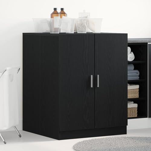 LAPOOH Mobile per Lavatrice Rovere Nero 70,5x71,5x91,5 cm in Legno ingegnerizzato-862667