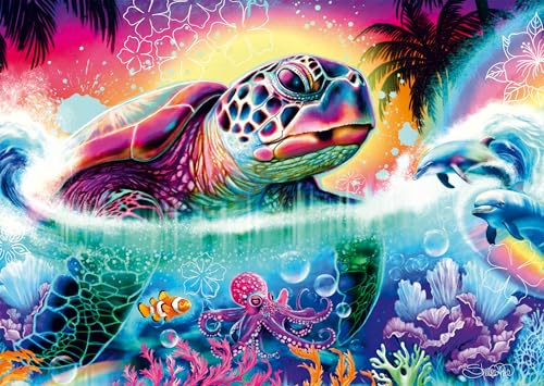 Schmidt Spiele 58634 Neon Schildkröte, Sheena Pike, 1000 Teile Puzzle, Sonstige