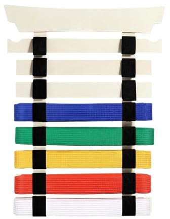 Shenrongtong Soporte para Cinturones De Karate | Expositor de Cinturones de Artes Marciales con Colgador y Etiquetas,Organizador De Almacenamiento para Equipo Deportivo para Niños, Adultos Y