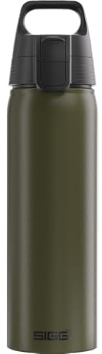 SIGG - Alu Trinkflasche - WMB ONE Roasted Green - Klimaneutral Zertifiziert - Für Kohlensäurehaltige Getränke Geeignet - Auslaufsicher - Federleicht - BPA-frei - Outdoor - Grün - 0.75 L