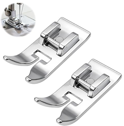 2 Stück Universal-Nähfuß aus Metall, Snap-On Standardfuß für Nähmaschinen | Für Gerad- und Zickzackstiche bis 7 mm, schneller Klickwechsel für Reparaturen, Säume und tägliche Stoffarbeiten