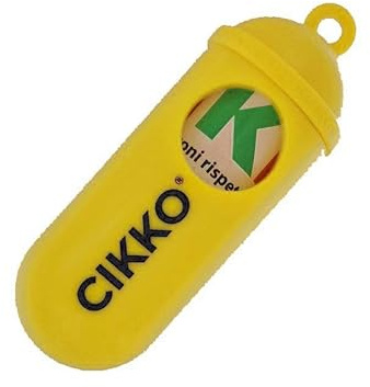 CIKKO - Portacenere Portatile Ecologico in Plastica Riciclata e Riciclabile – Tascabile, Anti-odore – Ideale per Cicche Filtrini e Chewing Gum – Rispetta l’Ambiente - Made in Italy (Giallo)