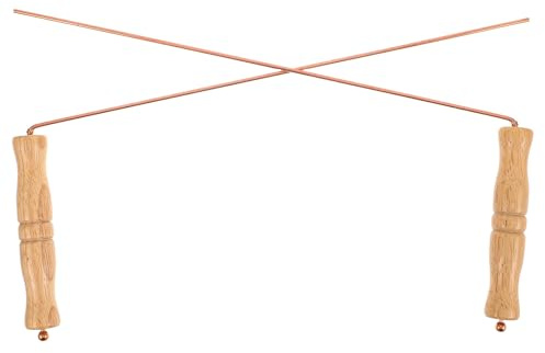 YARNOW Baguettes de Sourcier en Cuivre Pur 2 Pièces Tiges de Détection de Métaux pour Radiesthésie Chasse aux Fantômes et Recherche d'eau Outil Léger et Portable pour Divination