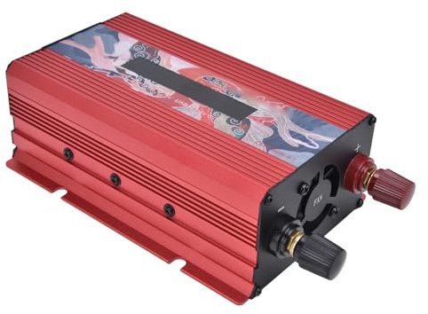CHICIRIS Convertitore di Potenza da 300 W, Convertitore di Onda Sinusoidale Modificata da 12 V CC a 220 V CA con Protezione Intelligente, per Viaggi in Campeggio in Domestici (rosso)