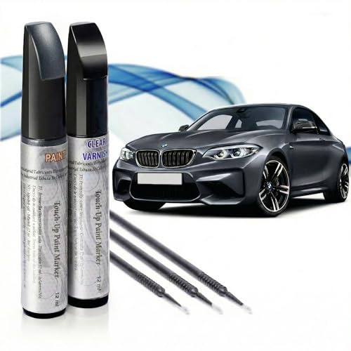 Asturcolor Reparador de Arañazos para Coche, Lápiz de Retoque para Automóvil, (A36 TITAN GREY II, GRIS TITÁN II, TITANGRAU II, GRIS TITAN II)