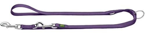 HUNTER Verstellbare Hundeführleine, Farbe: braun, 3-fach verstellbar, robustes Nylon, pflegeleicht, Größe: 15/200