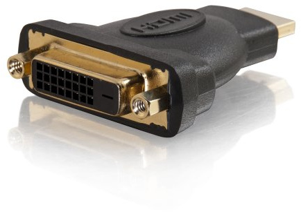 C2G 40745 Velocity DVI-D Hembra a HDMI Macho Adaptador en línea, Negro