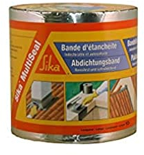 SIKA - Banda autoadhesiva bituminosa Multiseal - Aluminio - Soporte múltiple - Para reparación de cubiertas y fisuras en edificios - 10m x 150mm