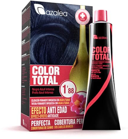 ALEA - Tinte Pelo Mujer - Color Total - Número 1,88 - Color Negro Azul Intenso - Coloración Permanente en Crema - Cobertura Total de Canas - Aclara hasta 3 Tonos en Cabellos Naturales